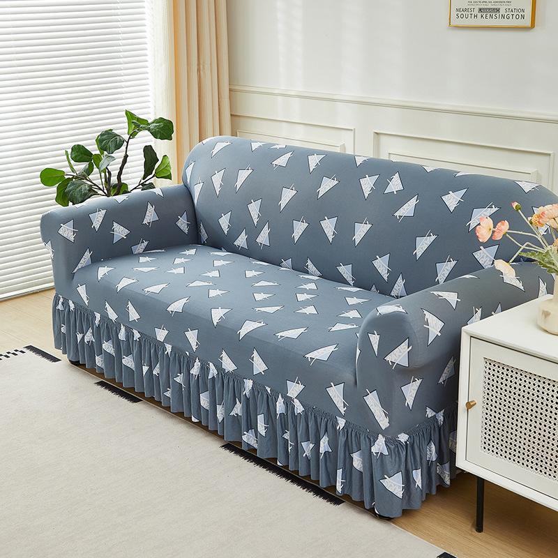 Elastic Sofa Cover All-Inclusive Cover Nordic Style Sofa Cover Non-Slip Fabric Skirt Sofa Cover