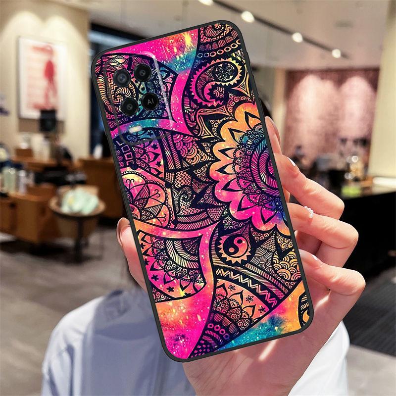 Indian Pattern Mandala Case For Oppo A94 A74 A54 A18 A38 A58 A78 A98 A40 A60 A80 A16 A76 A96 A15 A17 A77 A57S Cover