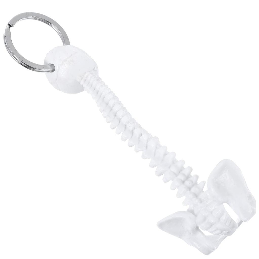 Miniature Human Spine Skeleton Keychain for Teaching Aid Decorative Anatomical Model Keyring Handmade Car Key Charm