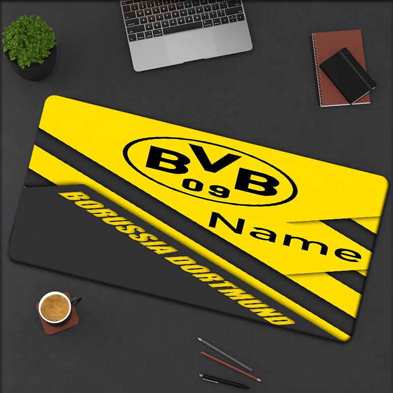 Custom Name Borussia Dortmund Theme Mouse Pad Non Slip Rubber Base Multifunctional Office Home Decor Perfect For Workspace Personalization