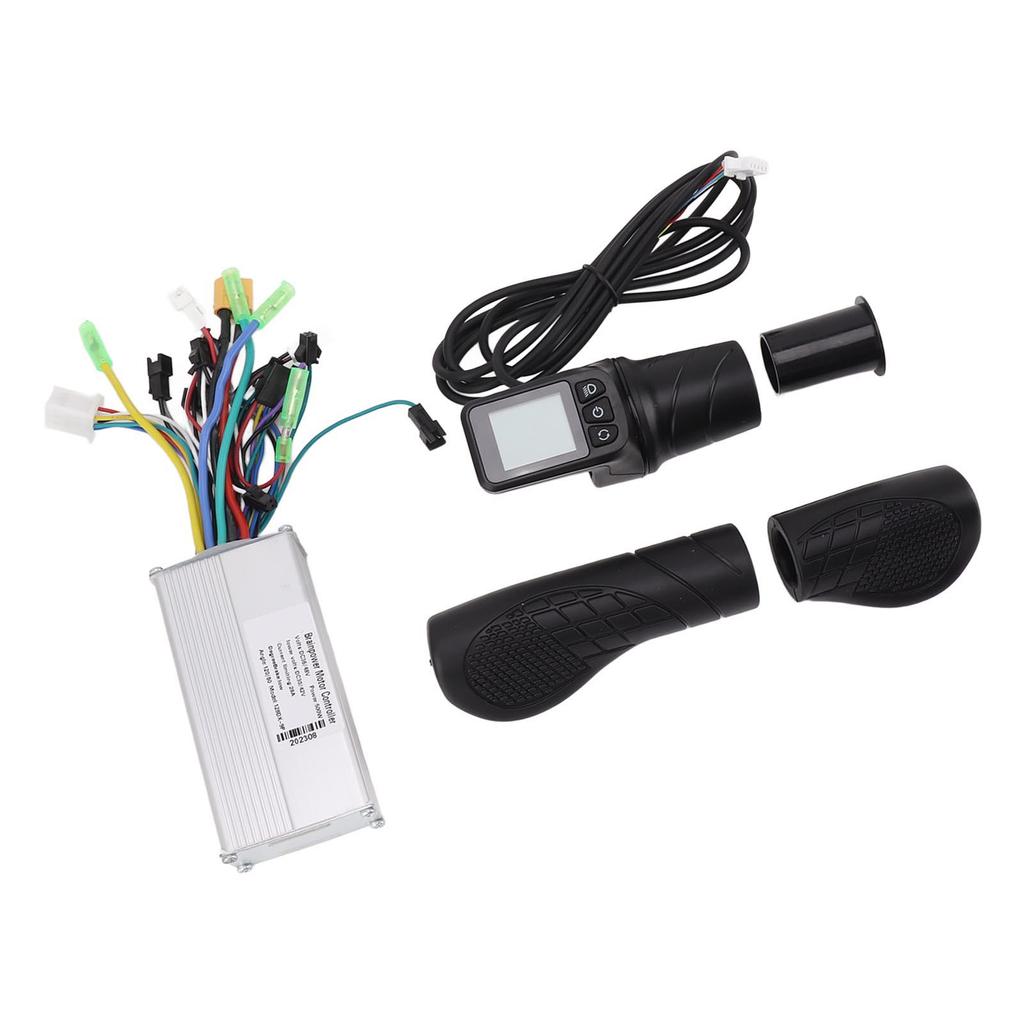 36V 48V 500W 28A Sine Wave 3 Mode Brushless Controller 128DX Half Twist Throttle Grip with Panel