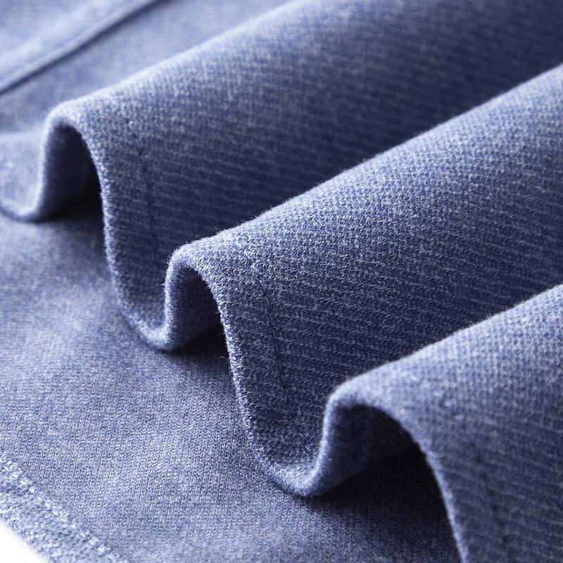 SANSAN Men's Brushed Wool Blend Twill Business Casual Long-Sleeve Shirt