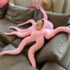 51in Plush Doll Stuffed Animal Octopus Pillow Toy Novelty Cosplay Party Costume Toy Infant Photo Shooting Props Headgear