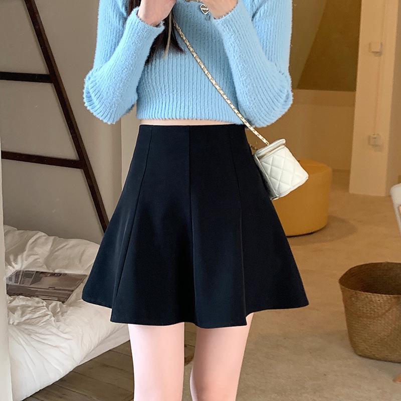 

Женская плиссированная юбка-зонт А-силуэта с высокой талией - Шикарный приталенный дизайн 4XL чёрный