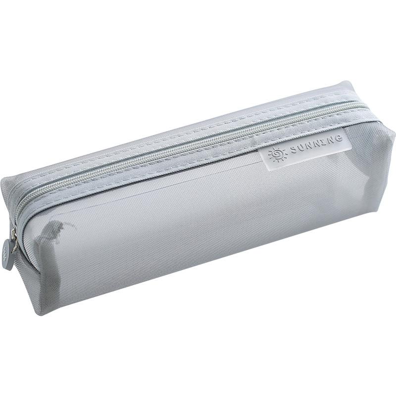 Transparent Mesh Pencil Bag Student Examination Dedicated Nylon Pen Case Unisex Large Capacity Pouch School Supplies Stationery