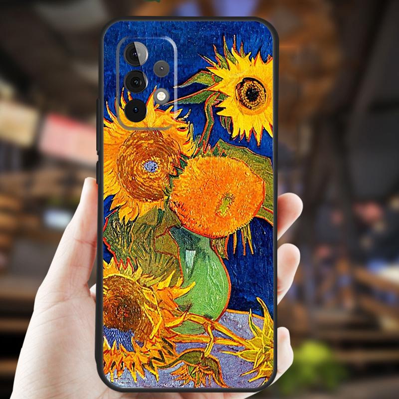Beautiful Yellow Sunflower Case For Samsung Galaxy A32 A56 A16 A15 A22 A52 A54 A14 A26 A36 A55 A35 A05 A06 A53 A33 A13