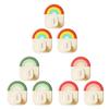 Pack of 3 Rainbow Hooks Colorful Adhesive Hooks for Bathroom Kitchen Storage Wall Hangers for Hanging Coat Key Bag