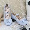 Cute Japanese Lolita round head girl style shoes women's 2025 spring and autumn new bow college thick heel shoes