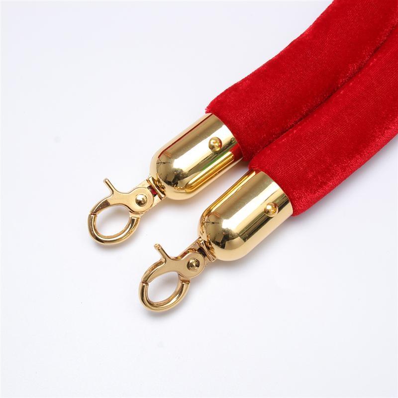 Prémiové lano pro řízení davu, délka 5 stop, vínový samet, robustní háčky