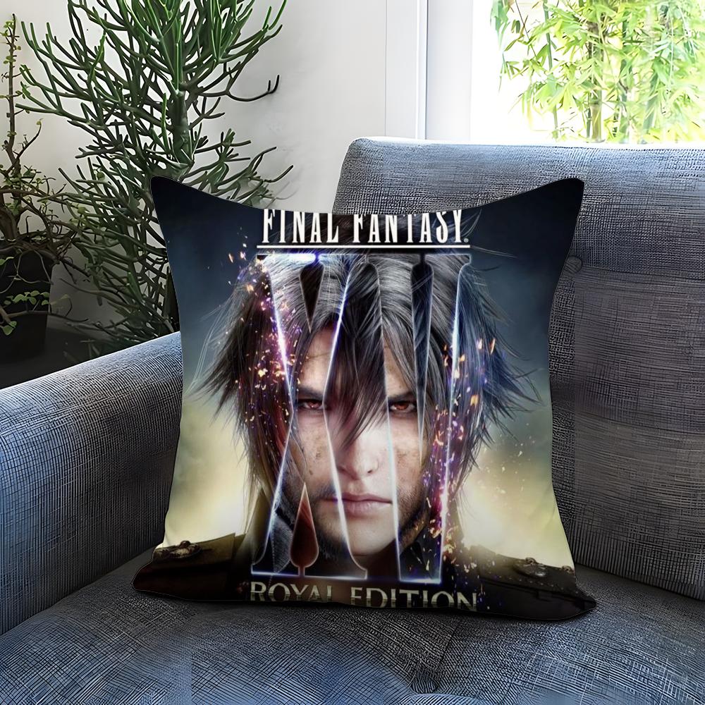 F-Final F-Fantasy VII Cushion Cover Comfortable Reversible Pillow Cover Ideal for Car Sofa Bedroom & Beyond