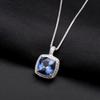 Supply Light Luxury Green Agate Pendant, High-End 925 Sterling Silver Inlaid Natural Gemstone Necklace Pendant.