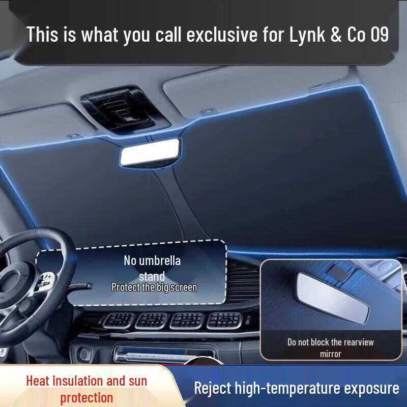 Geely Lynk & Co Front Windshield Sunshade Curtain - Sun Protection & Heat Insulation Cover.