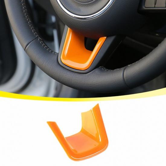 Orange Center Steering Wheel Knob Cover For Jeep Renegade 2015+ Compass 2017-20