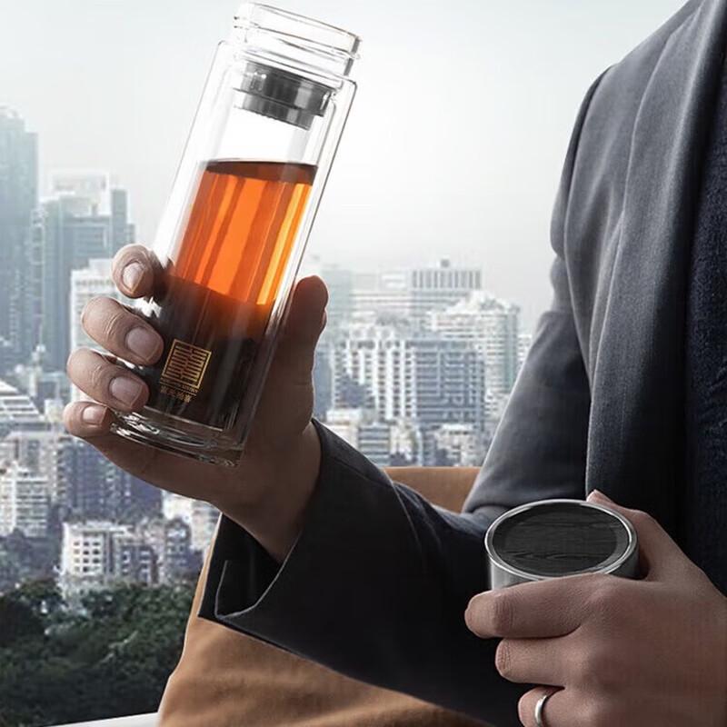 FUGUANG BEST06-1098 Antibacterial Double-Layer Glass Cup