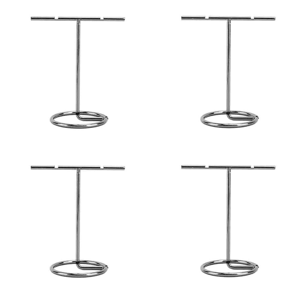 4pcs T Shaped Earring Display Stand Jewellery Display Stand Photo Props T Shape Slotted Necklace Stand for Store Closet