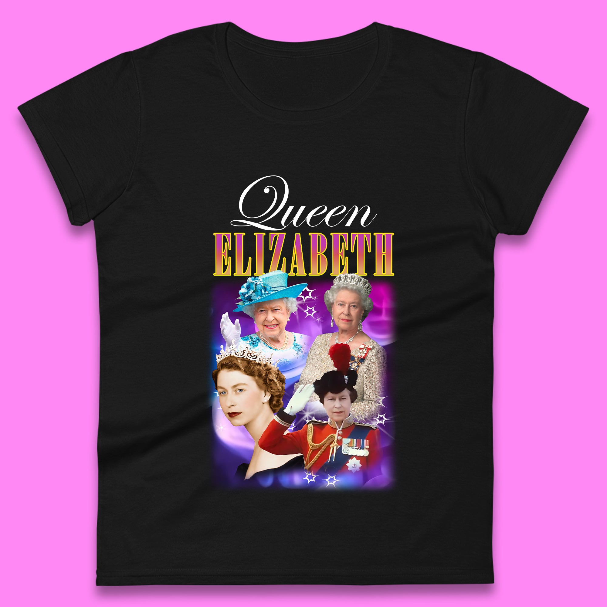 Queen Elizabeth Womens T-Shirt Mens Tops Tees Unisex S