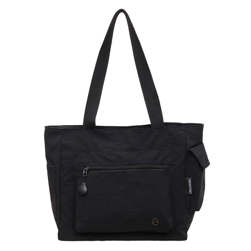 2025 new lazy style versatile literary class shoulder bag large capacity minimalist solid color casual commuting handbag