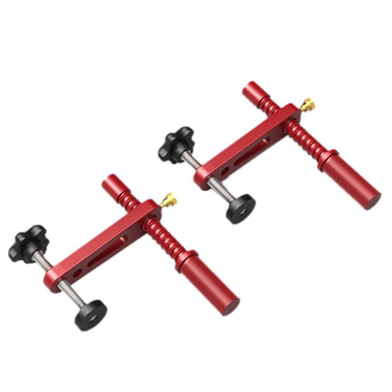 ABBY-2Pcs Woodworking Fast Pressure Feeder Desktop Pressure Plate Press Clip Manual Clamping Aluminum Alloy Accessories