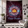 Wall Hanging Tapestry With Custom Name & Text, West Ham United FC Decorative Tapestry For Bedroom