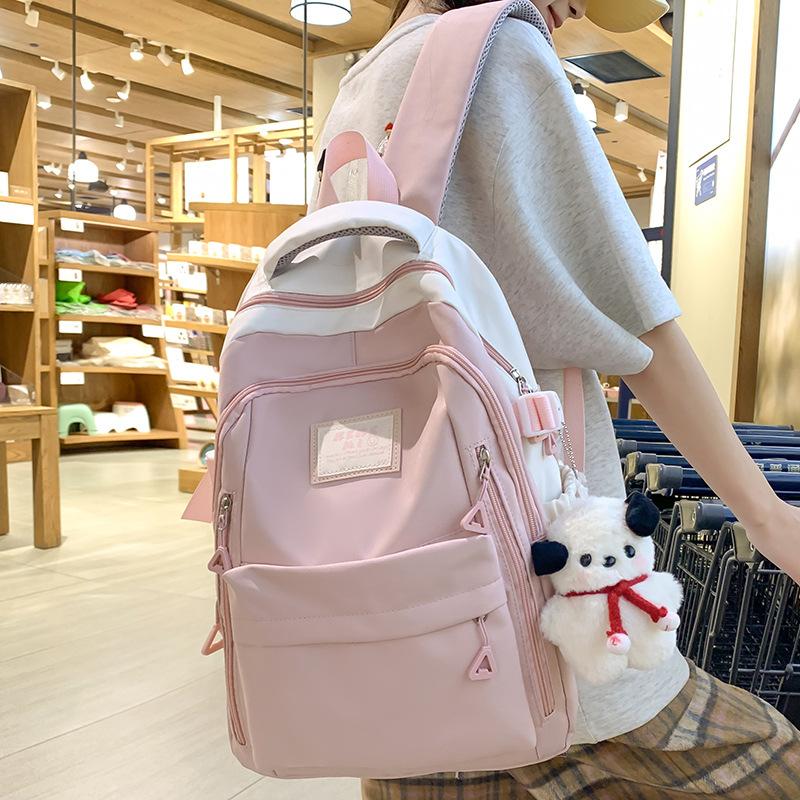 School Bag Fashion Female College Student Middle School Student High Quality Fashion Junior High School Student Letter Elementary School Student