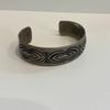 Used Navajo Silver Bangle VT Engraving Navajo Indian Jewelry Bracelet