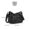 Bolso de Hombro Impermeable de Cuero PU Suave para Mujer Bolso Cruzado Retro Casual Múltiples Bolsillos Gran Capacidad Bolsos Clásicos Versátiles