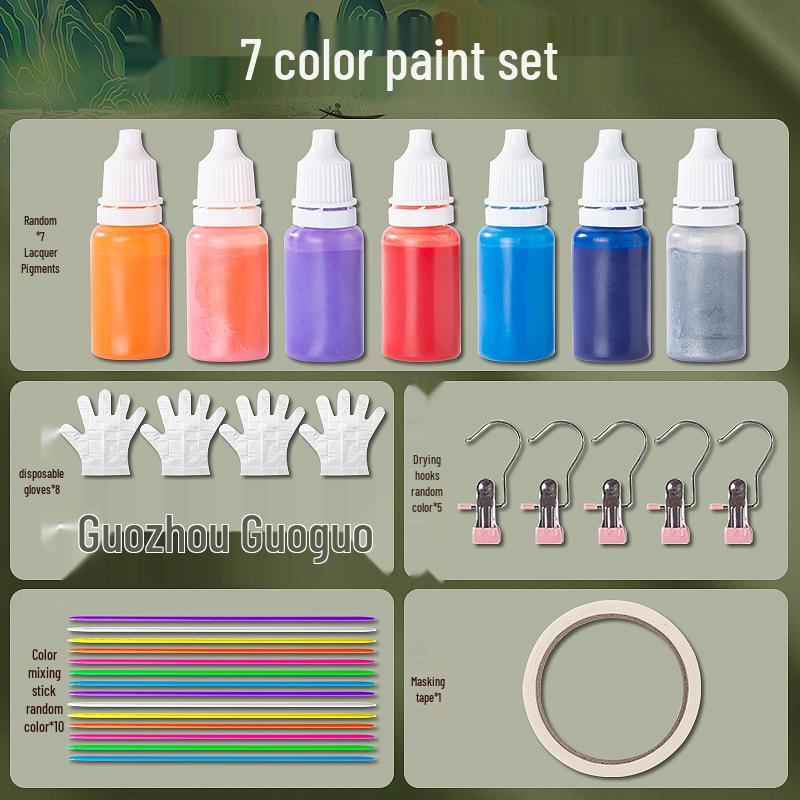 

Круглый лакированный веер ручной работы: Древний стиль с каллиграфией на бумаге сюань - Набор материалов для самостоятельного изготовления для студентов