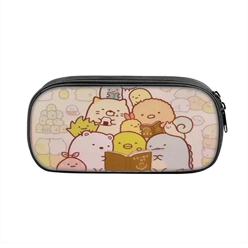Sumikkogurashi Character Pencil Case With Large Capacity Nylon Storage Bag For Students