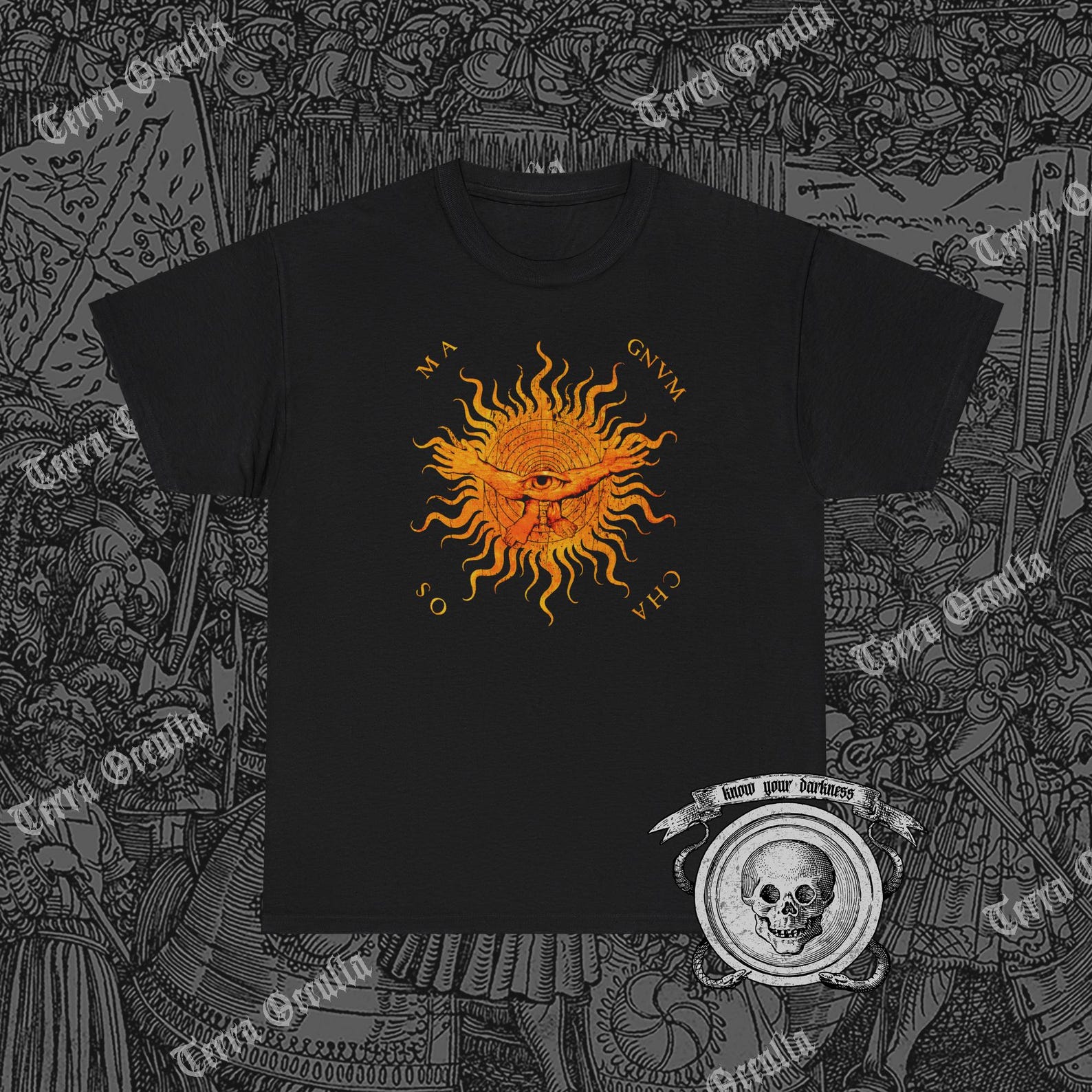 Magnum Chaos Shirt, Lorenzo Lotto Alchemical Symbol, Esoteric Philosophy Design S