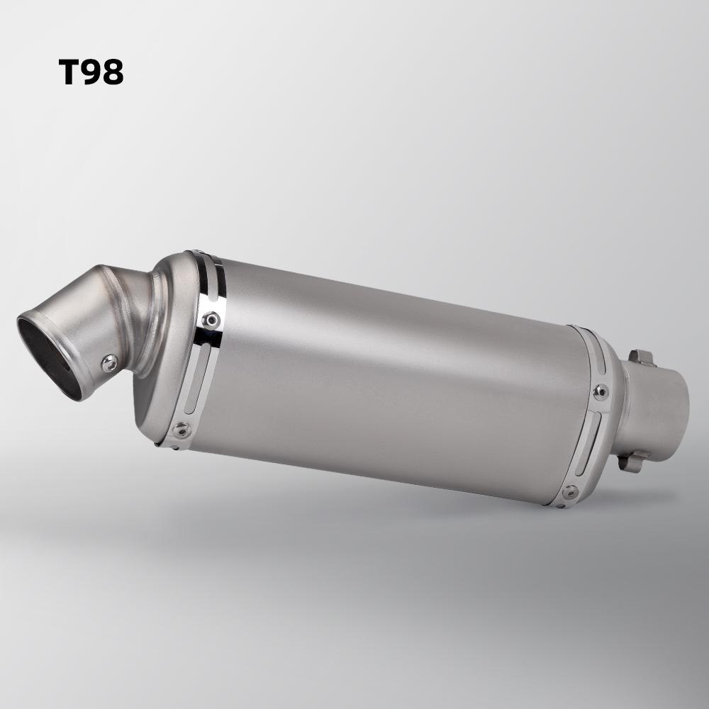 Universal 51mm Motorcycle Exhaust Muffler Professional Stainless Steel Tailpipe T98 Muffler For Yamaha R3 Z125 400 300SR Msx125