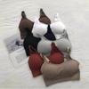 Little Bear Ribbed Wire-Free Bandeau Bra with Chest Pads - Women's Yoga & Sleep Vest