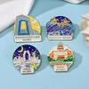 Beijing Cultural Tourism Attractions Surrounding National Grand Theater Yuanming Palace Summer Palace Bird's Nest Water Cube Brooch