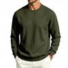 Autumn Winter Men Solid Color Crew Neck Sweatshirt Long Sleeve Loose Casual Daily Outdoor Pullover Sweatwear