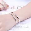 High Quality 925 Sterling Silver Double Line Bangle For Man Women Adjustable Bracelet Fashion Party Wedding Streetwear Jewelry