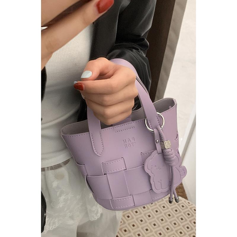 

Сумки Женские новые высококлассные сумки Модные сумки через плечо Плетеные сумки-ведра