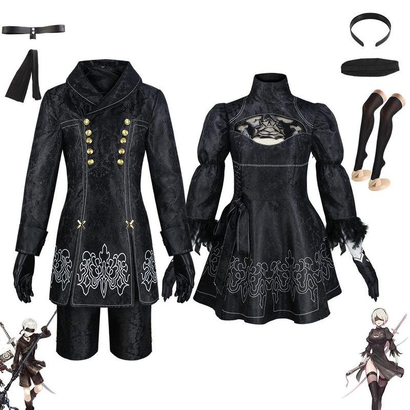 Nier: Automata Cosplay Costume 2B Dress 9S Costume Cosplay Anime Stage Costume 2B Cosplay Outfit