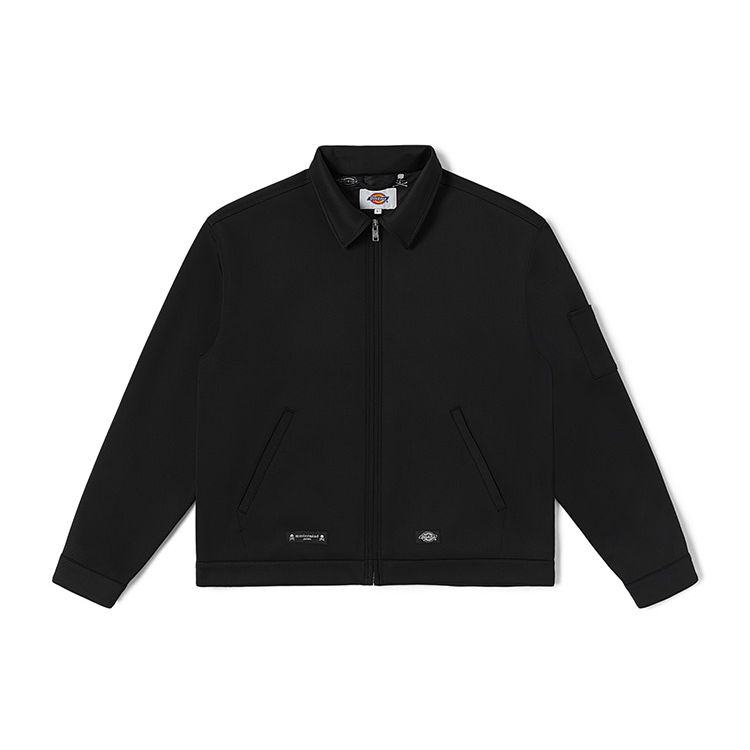 Dickies X Mastermind Japan Reflective Print Fitted Long Sleeve Zip Jacket Men jackets Black DK011445H29