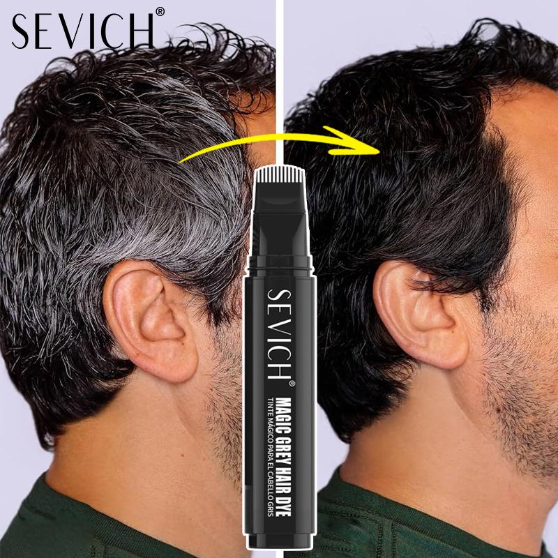 Haarfärbestift SEVICH 4 Farben Haaransatz-Auffrischung Schwarz Braun Haarfarbstift Einweg-Haarfärbecreme Pinsel Haar-Concealer 20ml