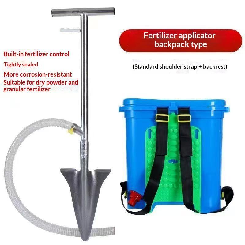 Manual Granular Fertilizer Applicator Labor Saving Adjustable Output For Agricultural Corn Cane Vegetable Garden Fertilizing