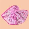 Floral Print Sunscreen Shawl Thin Shawl Silk Elegant Wrap Hijab  Summer
