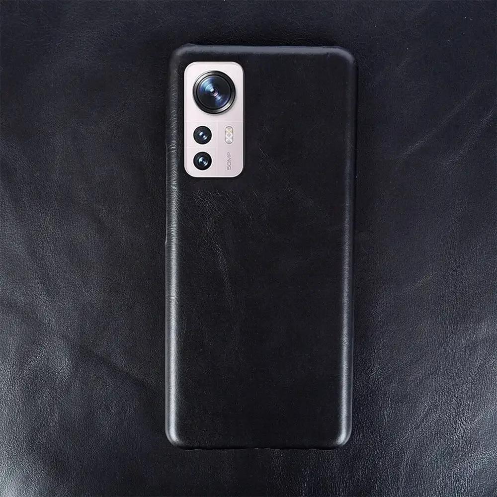 For Xiaomi 12t Pro Cases Oil Wax Pattern Genuine Leather Case Mi 14Pro 12SUltra Mi12Lite 12X Cover Poco X7Pro X3 X4 Coque Fundas