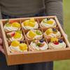 Nine-Square Grid Takeout Hot Pot Packaging Box Retro Kraft Paper Baking Dessert Cake Picnic Box