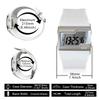Digital swimming and diving watch with 10 ATM water resistance and multiple functions including lap alarm calendar and stopwatch, clock, backlight.