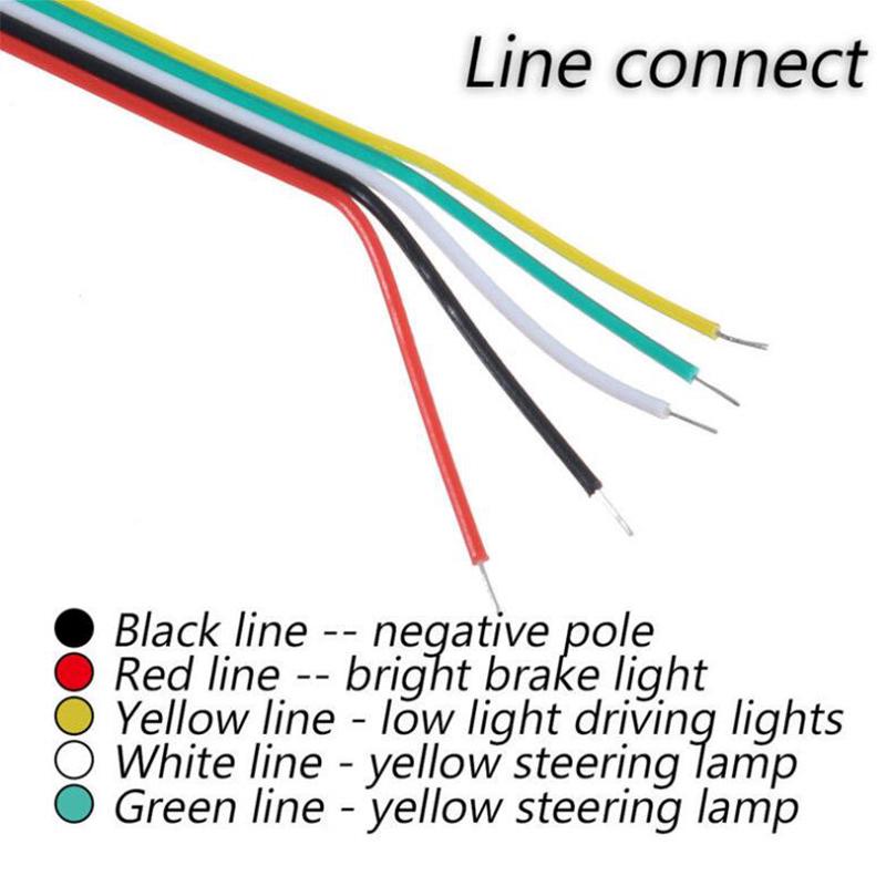 Práctica luz trasera de motocicleta, luz de freno Led, señal de giro