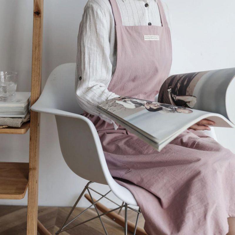 

Плиссированный фартук Светло-синий Домашний сад Бытовая техника Инструменты для уборки Фартуки