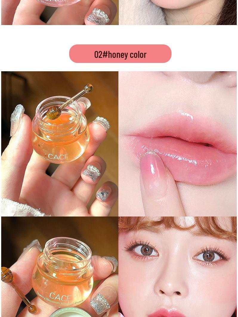 

Cherry Blossom Honey Lip Balm: Moisturizes, Nourishes, Repairs Cracks, and Plumps Dry Lips with a Fruity Pink Finish.