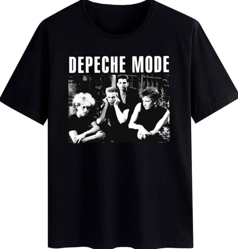 Vtg Depeche Mode Band Members T Shirt Black Cotton Men Women S-5XL