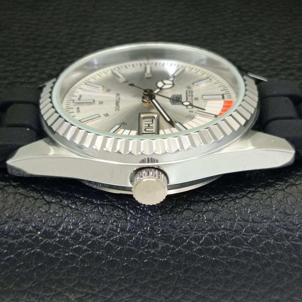 REFURBISHED SEIKO 5 AUTOMATIC 6309A VINTAGE JAPAN MENS SILVER WATCH a440835-9