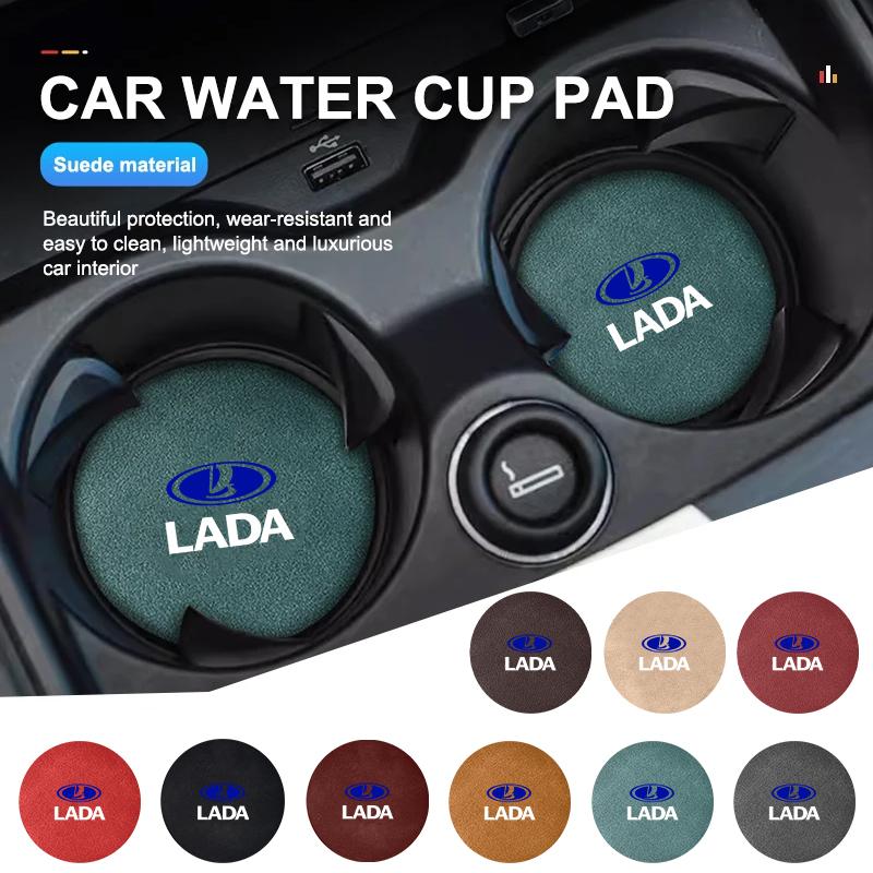2PCS Car Coaster Cup Holder Anti-slip Accessories For Lada Vesta Niva Samara Kalina Largus Priora Xray Granta NN99