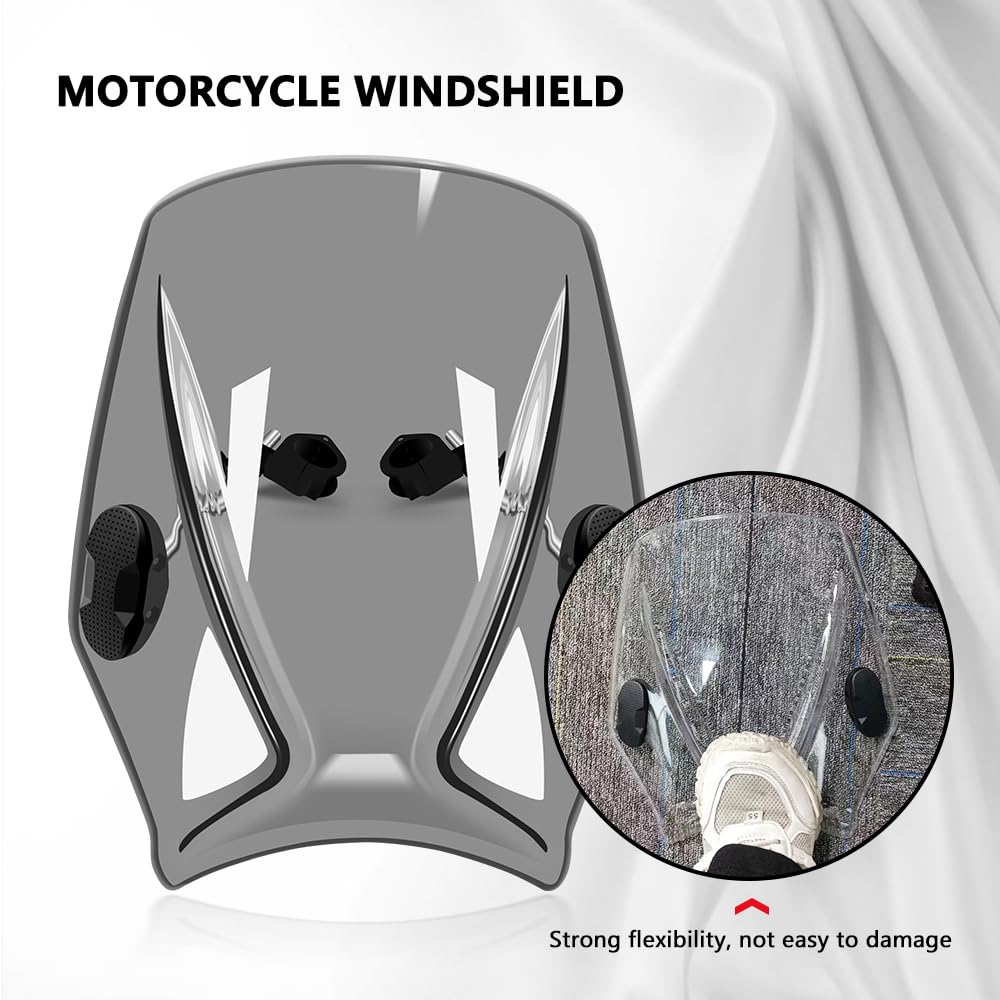 For SV650 SV650X 2025 2016-2025 2024 Wind Deflector Motorcycle Windshield Cover Screen Bike (Black)